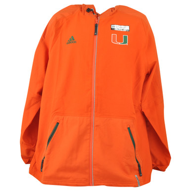 NCAA Adidas Miami Hurricanes Jacket Sweater Reflective Climate Men