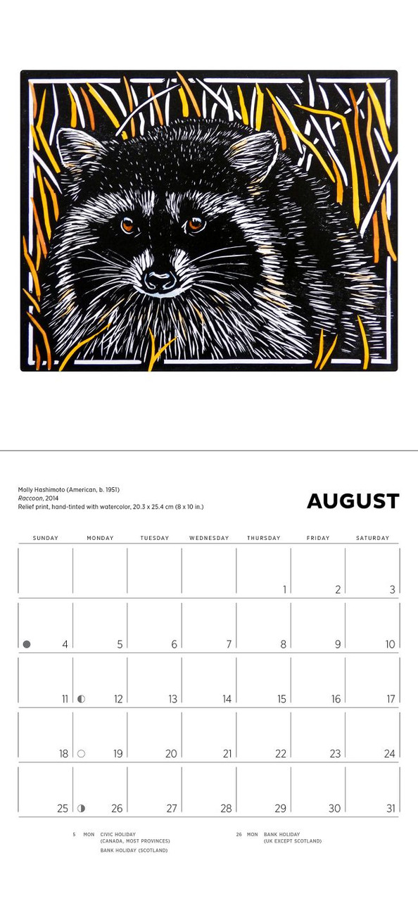 Molly Hashimoto Wildlife 2024 Mini Wall Calendar Pen Paper Gift