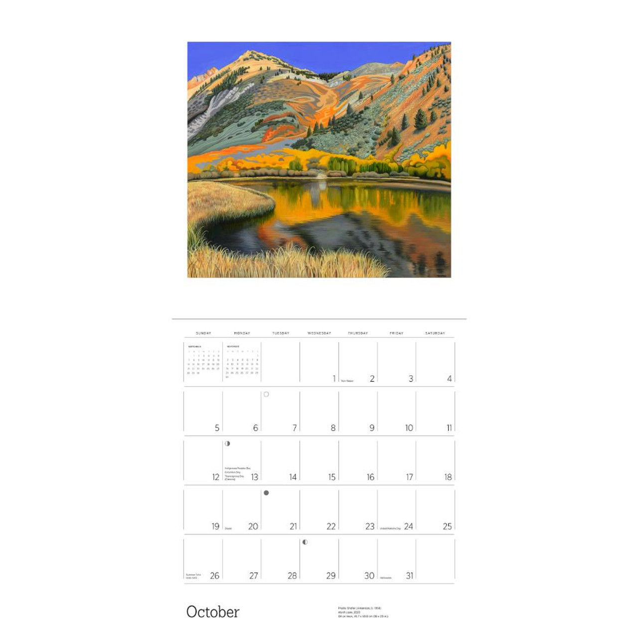 Phyllis Shafer Nature Divine 2025 Wall Calendar Pen Paper Gift