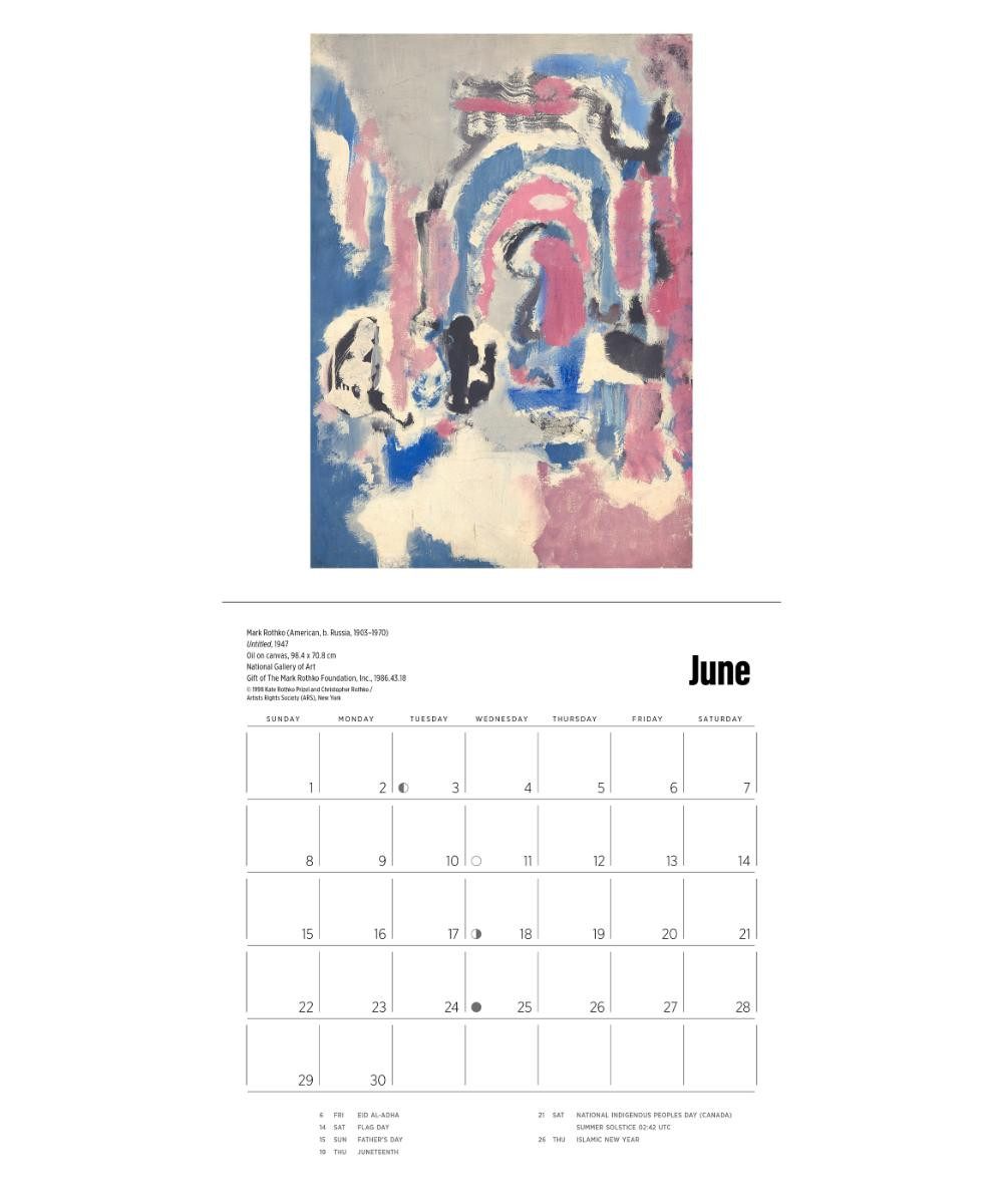 Rothko 2025 Mini Wall Calendar Pen Paper Gift