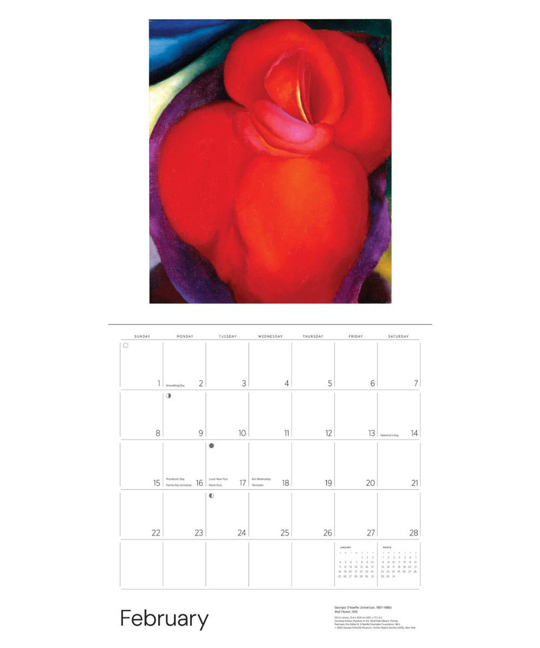 O'Keeffe 2026 Wall Calendar