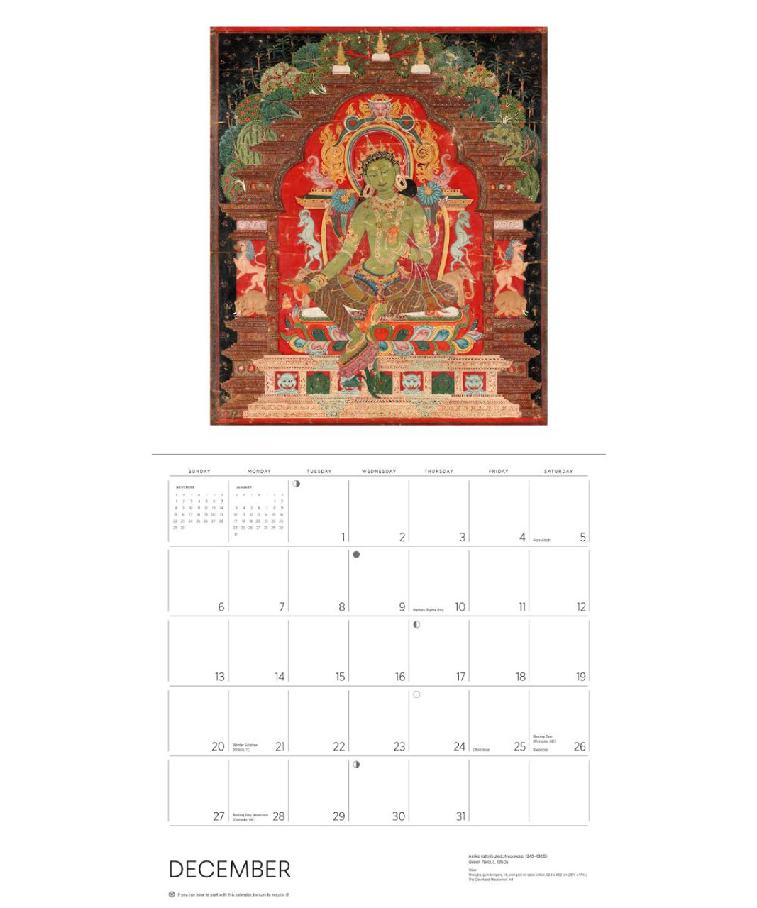 Enlightenment Buddhist Paintings 2026 Wall Calendar Enlightenment Buddhist Paintings 2026 Wall Calendar