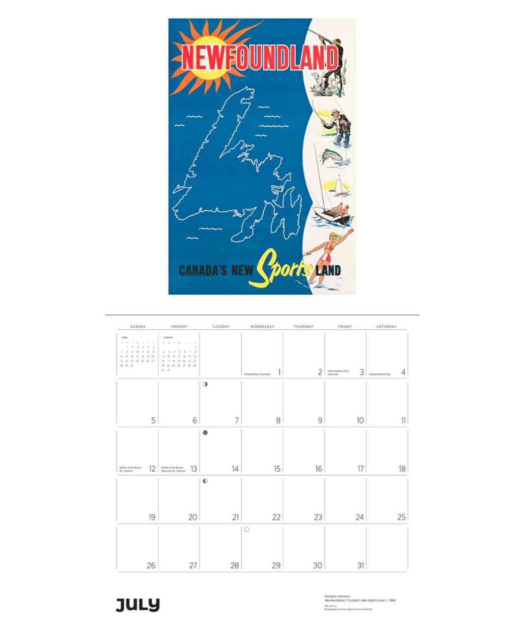 Canada Vintage Travel Posters 2026 Wall Calendar