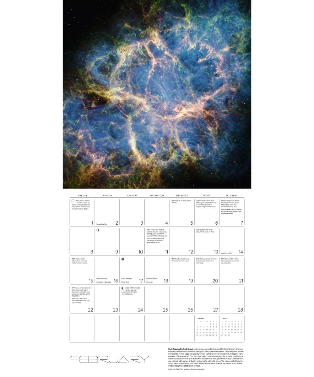 Space Views from the Hubble & James Webb Telescopes 2026 Wall Calendar