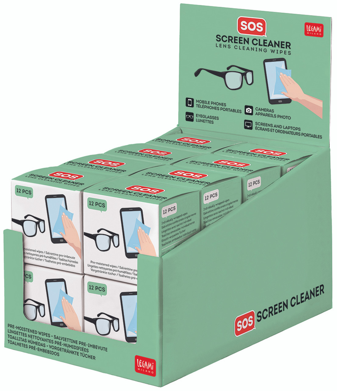 8 Pcs Phone Screen Wiper Eye Glass Clean Wipes Glasses Lens