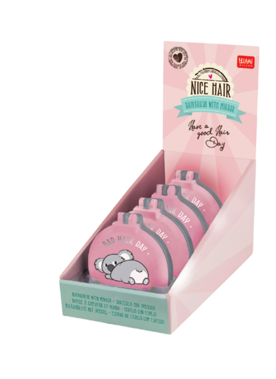 NICE HAIR - HAIRBRUSH - KOALA - DISPLAY 4 PCS - Pen Paper Gift