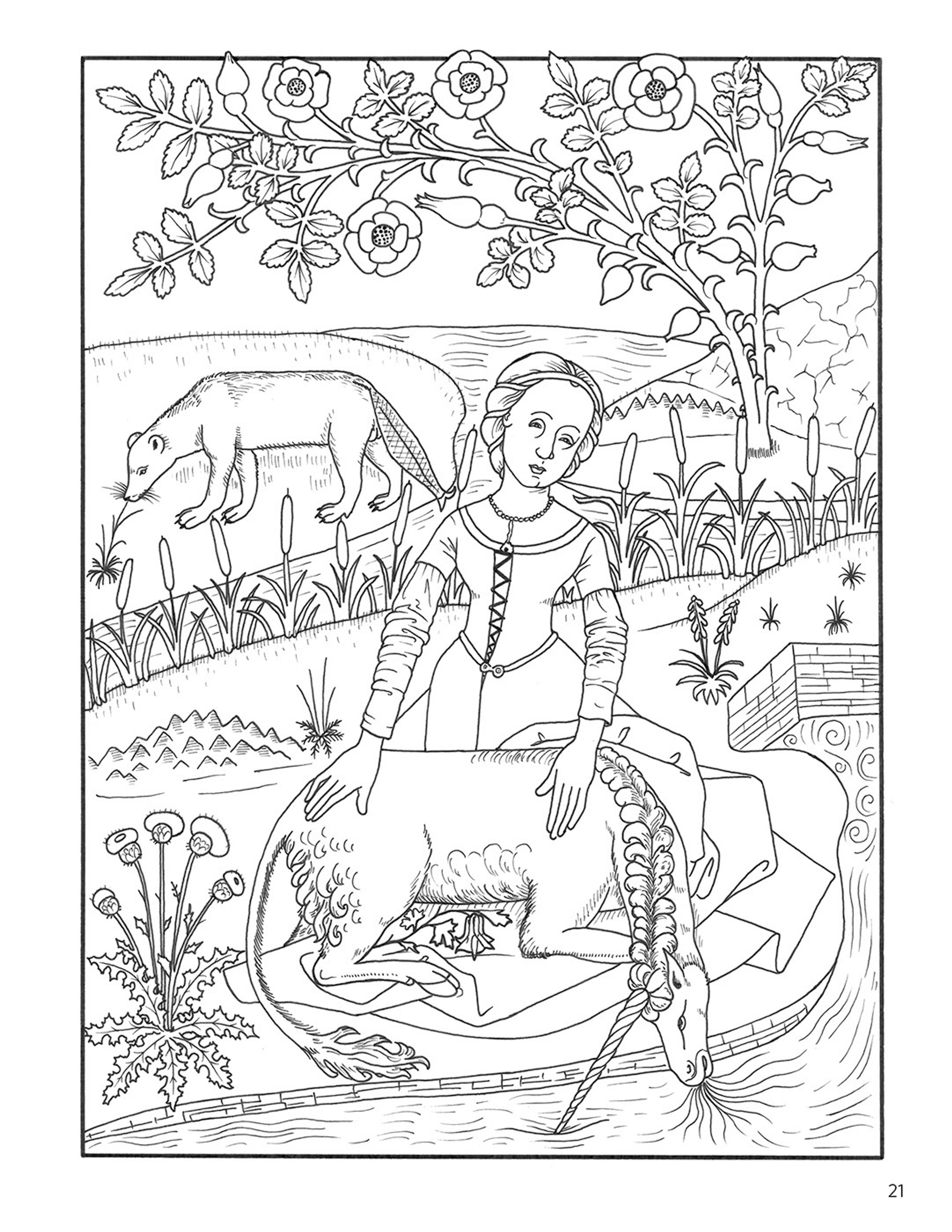 Elegant Herbs & Medicinal Plants Coloring Book - Pack of 1 - Pen Paper Gift