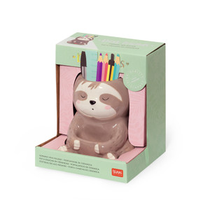 CERAMIC PEN HOLDER - DESK FRIENDS - SLOTH