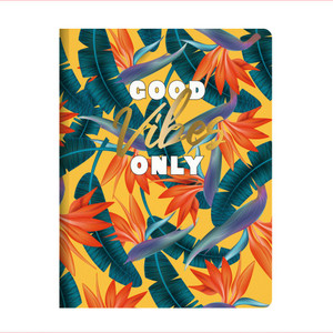 QUADERNO - LARGE LINED - TROPICAL VIBES - PACK OF 3