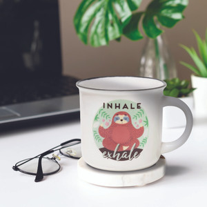 NEW BONE CHINA PORCELAIN MUG - CUP-PUCCINO - SLOTH