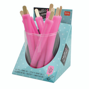 HELLO SUMMER - GEL PEN - PINK DISPLAY 16 PCS