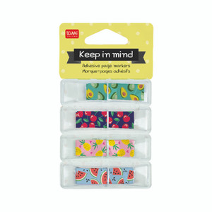 KEEP IN MIND - ADHESIVE PAGE MARKERS -FRUITS - DISPLAY 12 PCS KEEP IN MIND - ADHESIVE PAGE MARKERS -FRUITS - DISPLAY 12 PCS