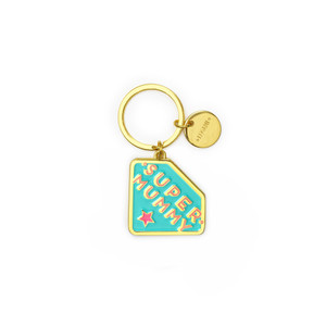 ENAMEL KEY RING - WHAT A KEY RING - SUPER MUMMY