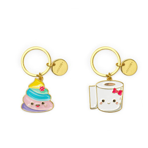 ENAMEL KEY RING - WHAT A KEY RING - POO