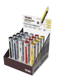 TROIKA CONSTRUCTION MULTI-TOOL PEN DISPLAY - CLASSIC COLOURS - 20 PCS