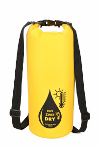 TROIKA "1-2-DRY BAG" OUTDOOR BACKPACK - YELLOW