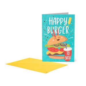 LARGE GREETING CARD - GREETING CARD - BURGER
