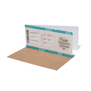 LARGE GREETING CARD - GREETING CARD - TICKET - TRAVEL