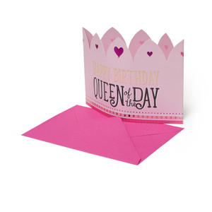 LARGE GREETING CARD - GREETING CARD - QUEEN CROWN - QUEEN
