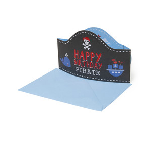 LARGE GREETING CARD - GREETING CARD - PIRATE - SKULL