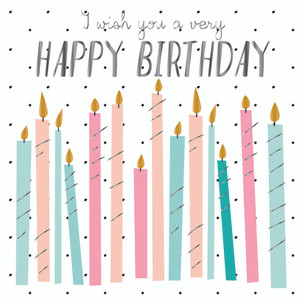 GREETING CARDS - 7X7 HB CANDLES - PACK OF 10