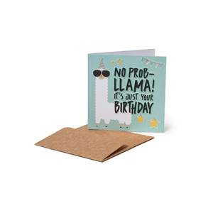 SMALL GREETING CARD - LLAMA - LLAMA