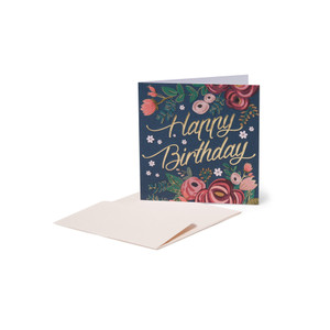 SMALL GREETING CARD - VINTAGE - FLOWERS