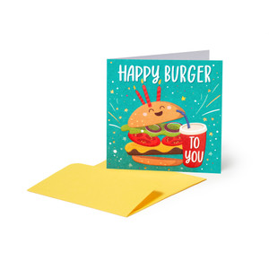 SMALL GREETING CARD - BURGER