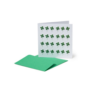 SMALL GREETING CARD - FOUR LEAF CLOVER - FOUR LEAF