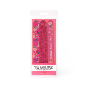 SET OF 3 NAIL FILES - NAILS BEFORE MALES - FLOWERS