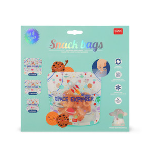SET OF 3 REUSABLE SNACK BAGS - SNACK BAGS - SPACE