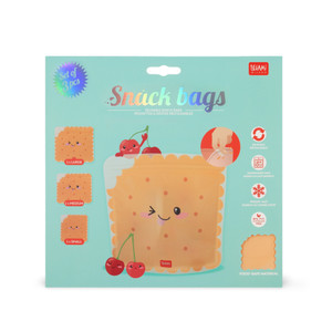 SET OF 3 REUSABLE SNACK BAGS - SNACK BAGS - COOKIE