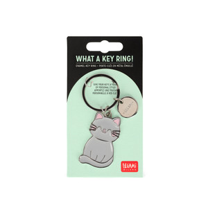 ENAMEL KEY RING - WHAT A KEY RING! - KITTY