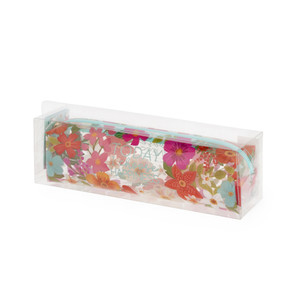 TRANSPARENT PENCIL CASE - PENCIL CASE - FLOWERS