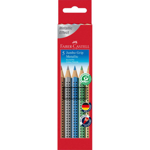 Faber-Castell Colour Pencil Jumbo Grip Metallic - Pack of 5