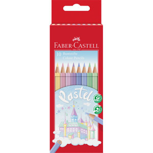 Faber-Castell Colour Pencils Pastel Hexagonal - Pack of 10