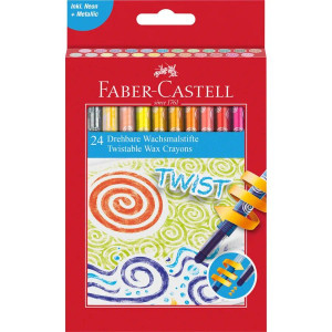 Faber-Castell Twistable Wax Crayons - Pack of 24