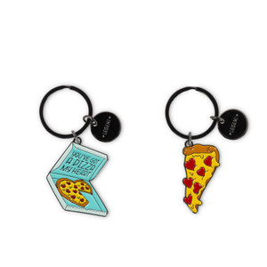 Enamel Key Rings - Pizza