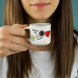 2 COFFEE MUGS - ESPRESSO FOR TWO - SPACE