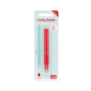 2 REFILLS GEL PEN L. FRIENDS - LOVELY FRIENDS REFILL SET - RED