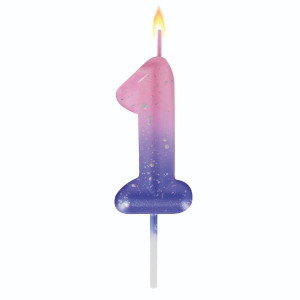 Cake Candle - Happy Birthday Candle - Pink 1