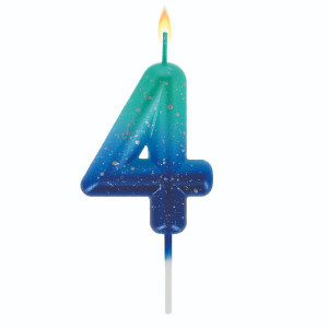 Cake Candle - Happy Birthday Candle - Blue 4