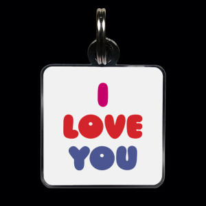 CCD346 pet charm - i love you (ea)