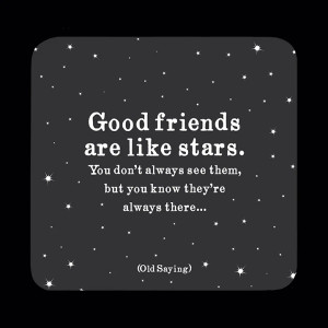 CS175 coaster - good friends stars (ea)