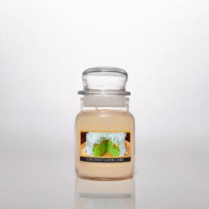 CB 193-6OZ-SMALL CHEERFUL CANDLE JAR Coconut Layer Cake