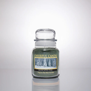 CB 196-6OZ-SMALL CHEERFUL CANDLE JAR Snowcapped Pine