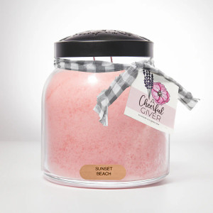 JP 185-34OZ-LARGE KEEPERS OF THE LIGHT JAR CANDLE Sunset Beach