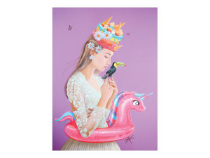 Carlos Gámez de  Francisco: Pink Unicorn - Birthday Card