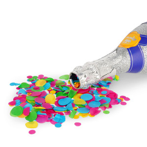 BOTTLE PARTY POPPER - MAXI BOTTLE PARTY POPPER - SILVER