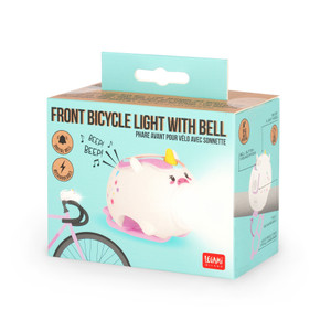 RECHARGEABLE F. BICYCLE LIGHT - FRONT BICYCLE LIGHT WITH BELL - UNICORN